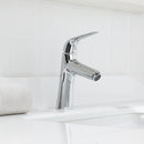 PARLOS Single Handle Bathroom Sink Faucet, Single Hole Bathroom Faucet with Pop Up Drain, Deck Plate and Cupc Water Supply Lines, Chrome, 1339701