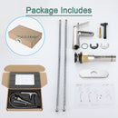 PARLOS Single Handle Bathroom Sink Faucet, Single Hole Bathroom Faucet with Pop Up Drain, Deck Plate and Cupc Water Supply Lines, Chrome, 1339701