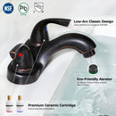 PARLOS Bathroom Faucet 4 inch Centerset 2-Handle Low-Arc Spout Oil Rubbed Bronze (13590)