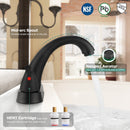 PARLOS 2-Handle Bathroom Sink Faucet with Drain Assembly and Supply Hoses Matte Black, 1.2 GPM (1359804P)
