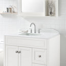 Parlos Two Handle 8 inch Widespread Three Hole Bathroom Sink Faucet Supply Hoses Basin Faucet Mixer Tap Brushed Nickel(1433102)