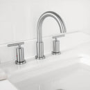 Parlos Two Handle 8 inch Widespread Three Hole Bathroom Sink Faucet Supply Hoses Basin Faucet Mixer Tap Brushed Nickel(1433102)