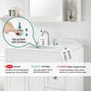 Parlos Two Handle 8 inch Widespread Three Hole Bathroom Sink Faucet Supply Hoses Basin Faucet Mixer Tap Brushed Nickel(1433102)