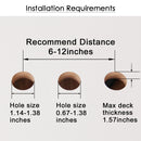 Parlos Two Handle 8 inch Widespread Three Hole Bathroom Sink Faucet Supply Hoses Basin Faucet Mixer Tap Brushed Nickel(1433108)