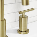 PARLOS 2-Handle Widespread 8 inch Bathroom Sink Faucet 3 Hole Vanity Faucet with cUPC Faucet Supply Lines, Brushed Gold, 1433108D