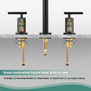 PARLOS 2-Handle Widespread 8 inch Bathroom Sink Faucet 3 Hole Vanity Faucet with cUPC Faucet Supply Lines, Matte Black, 1433104D