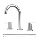 PARLOS 2-Handle Widespread 8 inch Bathroom Sink Faucet 3 Hole Vanity Faucet with cUPC Faucet Supply Lines, Chrome, 1.2GPM, 1437601PD