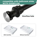 PARLOS Push and Seal Pop Up Drain Stopper with Overflow for Bathroom Sink Faucet Vessel Vanity, Brushed Nickel, 20714