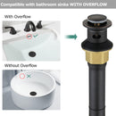 PARLOS Pop up Sink Drain Stopper with Overflow for Bathroom Sink Vessel, Oil Rubbed Bronze, 2104703