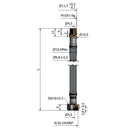 PARLOS 24-Inch Faucet Supply Lines cUPC Certified with 9/16-24 UNEF Female Compression Thread x M10 Male Connector (2109201)