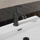 NEWATER Brass Single-Handle Bathroom Sink Faucet  for Vanity, Vessel,  Rv ,Commercial Lavatory with Deck Plate ,Metal Pop Up Drain & Supply Lines,Matte Black
