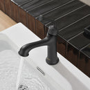 NEWATER Brass Single-Handle Bathroom Sink Faucet  for Vanity, Vessel,  Rv ,Commercial Lavatory with Deck Plate ,Metal Pop Up Drain & Supply Lines,Matte Black