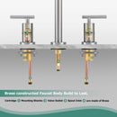 PARLOS 2-Handle Widespread 8 inch Bathroom Sink Faucet 3 Hole Vanity Faucet with cUPC Faucet Supply Lines, Brushed Nickel, 1.2GPM, 1437402PD