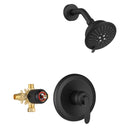 PARLOS Shower Faucet with Valve, Single-Handle Shower Trim Kit with 5-Spray Touch-Clean Shower Head, Wall Mounted Shower Faucets Sets Complete, 1436704