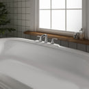 PARLOS 2-Handle Widespread Waterfall Roman Bathtub Faucet Tub Filler, Brushed Nickel (1434202)