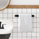 PARLOS Brass Hand Towel Holder, Wall Mounted Towel Ring, Hand Towel Bar for Bathroom & Kitchen, Matte Black, Doris (2102304)
