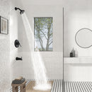 PARLOS Shower System, Matte Black Shower Faucet Set with Tub Spout(Valve Included), 5-Setting Mode Shower Head and Tub Spout with Diverter, Wall Mounted Shower Bathtub Combo, 1436504