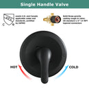 PARLOS Shower System, Matte Black Shower Faucet Set with Tub Spout(Valve Included), 5-Setting Mode Shower Head and Tub Spout with Diverter, Wall Mounted Shower Bathtub Combo, 1436504