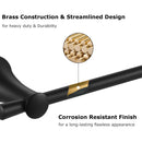 PARLOS Matte Black Bathroom Towel Bar, 17 Inch Wall Mounted Towel Bar for Bathroom, Shower Door, 2101904