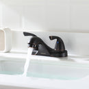 PARLOS Two-Handle Bathroom Sink Faucet with Metal Drain Assembly and Supply Hose, Lead-Free cUPC,Oil Rubbed Bronze,1.2 GPM,13590P