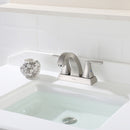 PARLOS 2 Handles 4 Inch Centerset Bathroom Sink Faucet Brushed Nickel with All Metal Pop-up Drain & Faucet Supply Lines, 1.2GPM, Doris 14072P