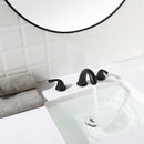 PARLOS Widespread Two Handles Bathroom Sink Faucet Matte Black (1435004PD)