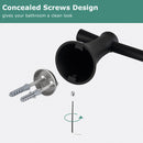 PARLOS Matte Black Bathroom Towel Bar, 17 Inch Wall Mounted Towel Bar for Bathroom, Shower Door, 2101904