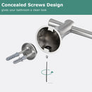 PARLOS Brushed Nickel Toilet Paper Holder, Wall Mounted Tissue Roll Hanger for Bathroom & Kitchen, 2101702