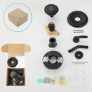 PARLOS Shower Faucet with Valve, Single-Handle Shower Trim Kit with 5-Spray Touch-Clean Shower Head, Wall Mounted Shower Faucets Sets Complete, 1436704