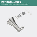 PARLOS Towel Hook, Wall Mounted Coat Hook, Brushed Nickel Robe Hook for Bathroom, 2101602
