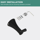 PARLOS Towel Hook, Wall Mounted Coat Hook, Matte Black Robe Hook for Bathroom, 2101604