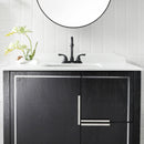 PARLOS Two-Handle Bathroom Sink Faucet with Metal Drain Assembly and Supply Hose Lead-Free cUPC Mixer Double Handle Tap Laundry Utility Faucet, Matte Black, 1.2 GPM (1359104P)