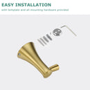 PARLOS Towel Hook, Wall Mounted Coat Hook, Brushed Gold Robe Hook for Bathroom, 2101608