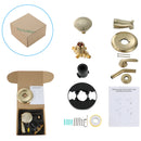 PARLOS Shower System, Brushed Gold Shower Faucet Set with Tub Spout(Valve Included), 5-Setting Mode Shower Head and Tub Spout with Diverter, 1.8GPM (1436908P)