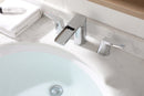 EZANDA 2-Handle Widespread Waterfall Bathroom Lavatory Faucet with Pop-up Sink Drain Assembly & Faucet Supply Lines, Chrome 1431201