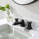 EZANDA Brass 2-Handle Widespread Bathroom Sink Faucet with Metal Pop-up Sink Drain & Supply Lines, Oil Rubbed Bronze (1433603)