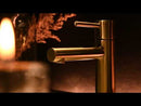 EZANDA Brass Bathroom Faucet with Drain Assembly, Bathroom Sink Faucet with Faucet Supply Lines & Water Supply Hoses Included, Brushed Gold 1432008