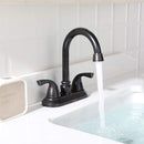 PARLOS Double-Handle Lavatory Faucet with Metal Drain Assembly cUPC Bathroom Two-Handle Oil Rubbed Bronze, 1.5 GPM (13592)
