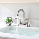 PARLOS Swivel Spout 2-Handle Lavatory Faucet Brushed Nickel Bathroom Sink Faucet with Metal Pop-up Drain and Faucet Supply Lines, 1.2 GPM (13627P)