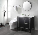 PARLOS Waterfall Widespread Bathroom Sink Faucet 2 Handles with Pop Up Drain & cUPC Faucet Supply Lines, Brushed Nickel, 1.2GPM, Demeter 1431802P