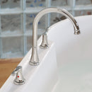 PARLOS High Arc 2-Handle Widespread Roman Tub Faucet with Valve & Faucet Supply Lines, Chrome, Demeter 1436201