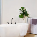 PARLOS 2-Handle Widespread High Arc Roman Tub Faucet Tub Filler with Valve & Faucet Supply Lines, Matte Black, Demeter 1436204