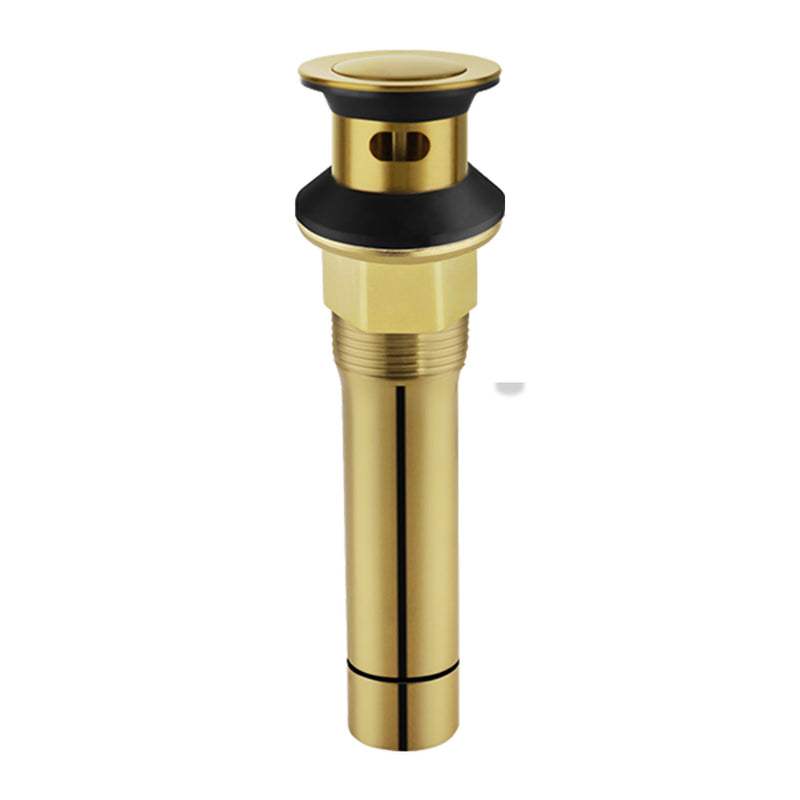 PARLOS Pop up Sink Drain Stopper Anti-Clogging with With Overflow for Bathroom Sink Vessel, Brushed Gold, 2104708