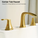 PARLOS 2-Handle Widespread Waterfall Roman Bathtub Faucet Tub Filler, Brushed Gold (1434208)