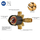 NEWATER Black Dual Function Shower Faucet Set with Tub Spout，Shower Trim Kit(Valve Included) with 8 Inch shower head,Rain Mixer Shower System Wall Mounted Fixtures Rainfall Shower Combo Set(1001011)