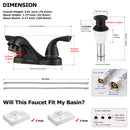 PARLOS Bathroom Faucet 4 inch Centerset 2-Handle Low-Arc Spout Oil Rubbed Bronze (13590)