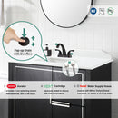 PARLOS 2-Handle Bathroom Sink Faucet with Metal Drain Assembly and Supply Hose Lead-Free cUPC Mixer Double Handle Tap Deck Mounted Oil Rubbed Bronze, 1.2 GPM (13597P)