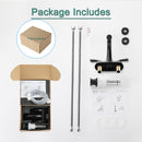 PARLOS 2-Handle Bathroom Sink Faucet with Metal Drain Assembly and Supply Hose Lead-Free cUPC Mixer Double Handle Tap Deck Mounted Oil Rubbed Bronze, 1.2 GPM (13597P)