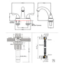 PARLOS 2-Handle Bathroom Sink Faucet with Drain Assembly Supply Hose Lead-Free cUPC Deck Mounted, Brushed Gold (1359808)