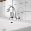 PARLOS 2-Handle Bathroom Sink Faucet with Metal Drain Assembly and and Faucet Supply Lines (1.2GPM, Brushed Nickel), 1362502P